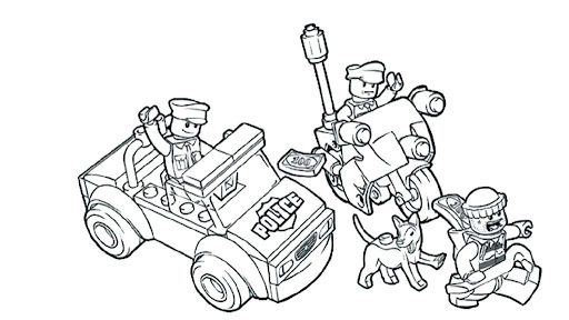 Kolorowanka policjanci lego